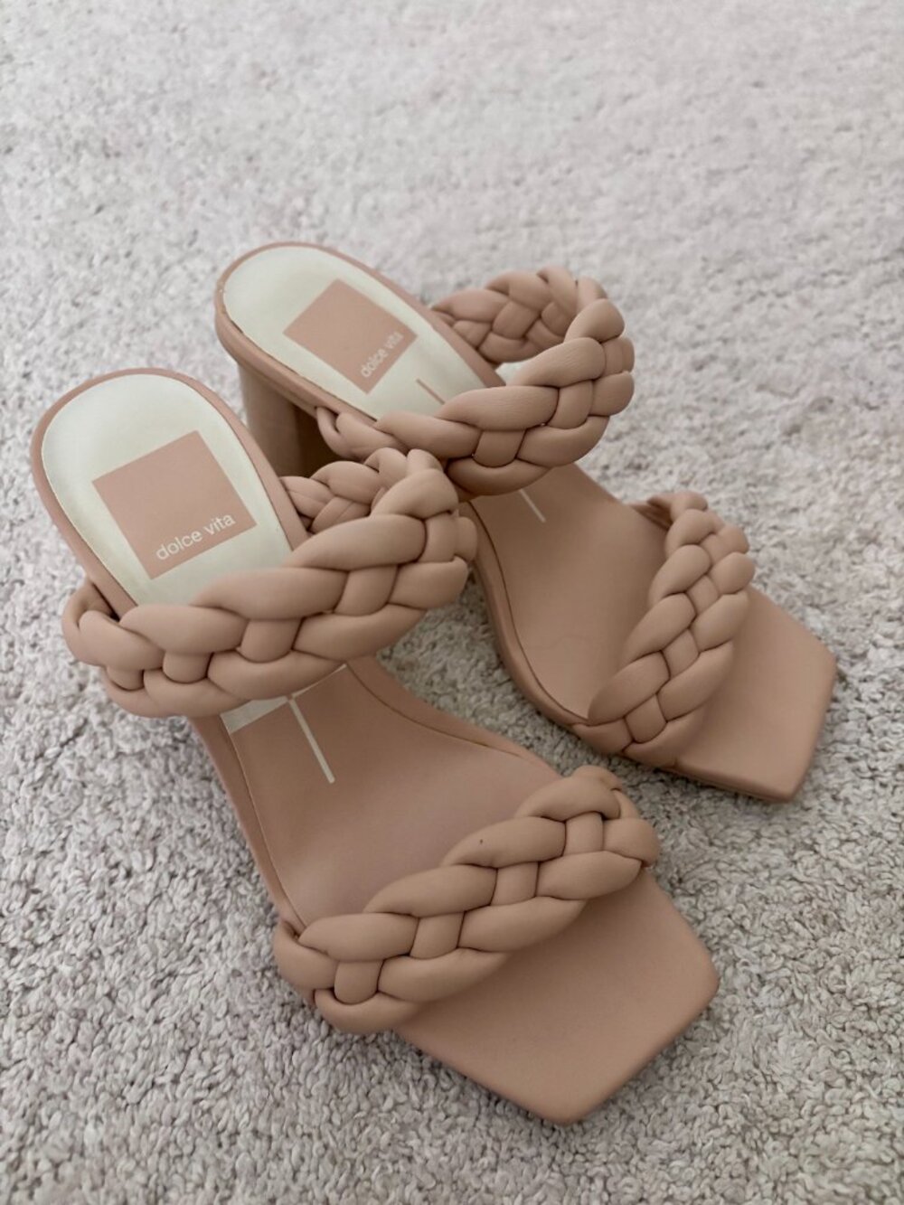 Dolce Vita Paily Braided Womens Heels - Stella Cream - Size: 5.5 *EUC